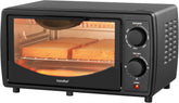 Comfort kitchen' Toaster Oven Countertop, Small Toaster Ovens Combo 4 slice, Mini Oven for 9" Pizza, Compact Oven 2 Racks for Toast, Bake, Broil, 950W, Black, CTO-E101A(BK)
