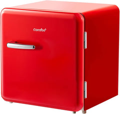 Comfort kitchen 3.3 Cubic Feet Solo Series Retro Refrigerator Sleek Appearance HIPS Interior, Energy Saving, Adjustable Legs, Temperature Thermostat Dial, Removable Shelf, Perfect for Home/Dorm/Garage [Black]