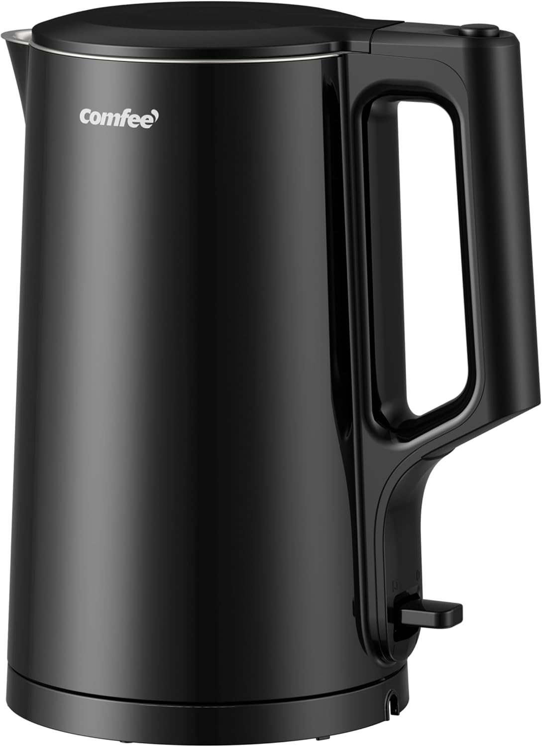 Comfort kitchen' 1.7L Double Wall Electric Tea Kettle and Kettle Water Boiler, 100% Stainless Steel Interior & Lid & Spout, Two-Level Wide Open Lid, 1500W Fast Boiling, Auto-Off and Boil-Dry Protection