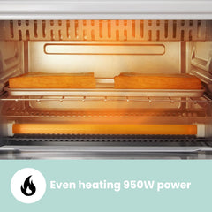 Comfort kitchen' Toaster Oven Countertop, Small Toaster Ovens Combo 4 slice, Mini Oven for 9" Pizza, Compact Oven 2 Racks for Toast, Bake, Broil, 950W, Black, CTO-E101A(BK)