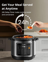 Comfort kitchen’ Pressure Cooker 6 Quart with 13 Cooking Functions, Olla de Presion Non-Stick Pot Yogurt Maker Rice Cooker Slow Cooker Sauté Steamer, Healthy Ceramic Inner Pot