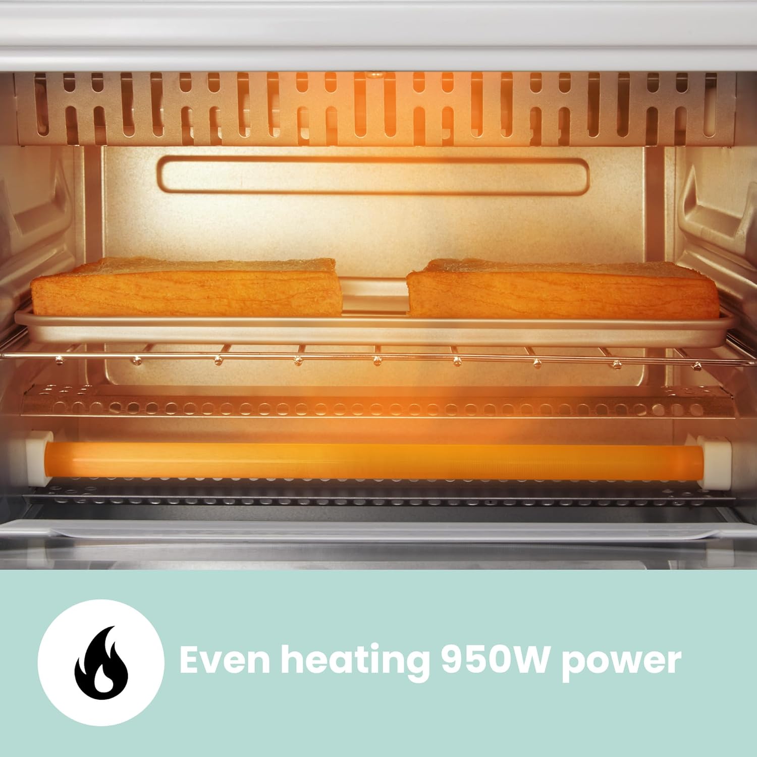 Comfort kitchen' Toaster Oven Countertop, Small Toaster Ovens Combo 4 slice, Mini Oven for 9" Pizza, Compact Oven 2 Racks for Toast, Bake, Broil, 950W, Black, CTO-E101A(BK)