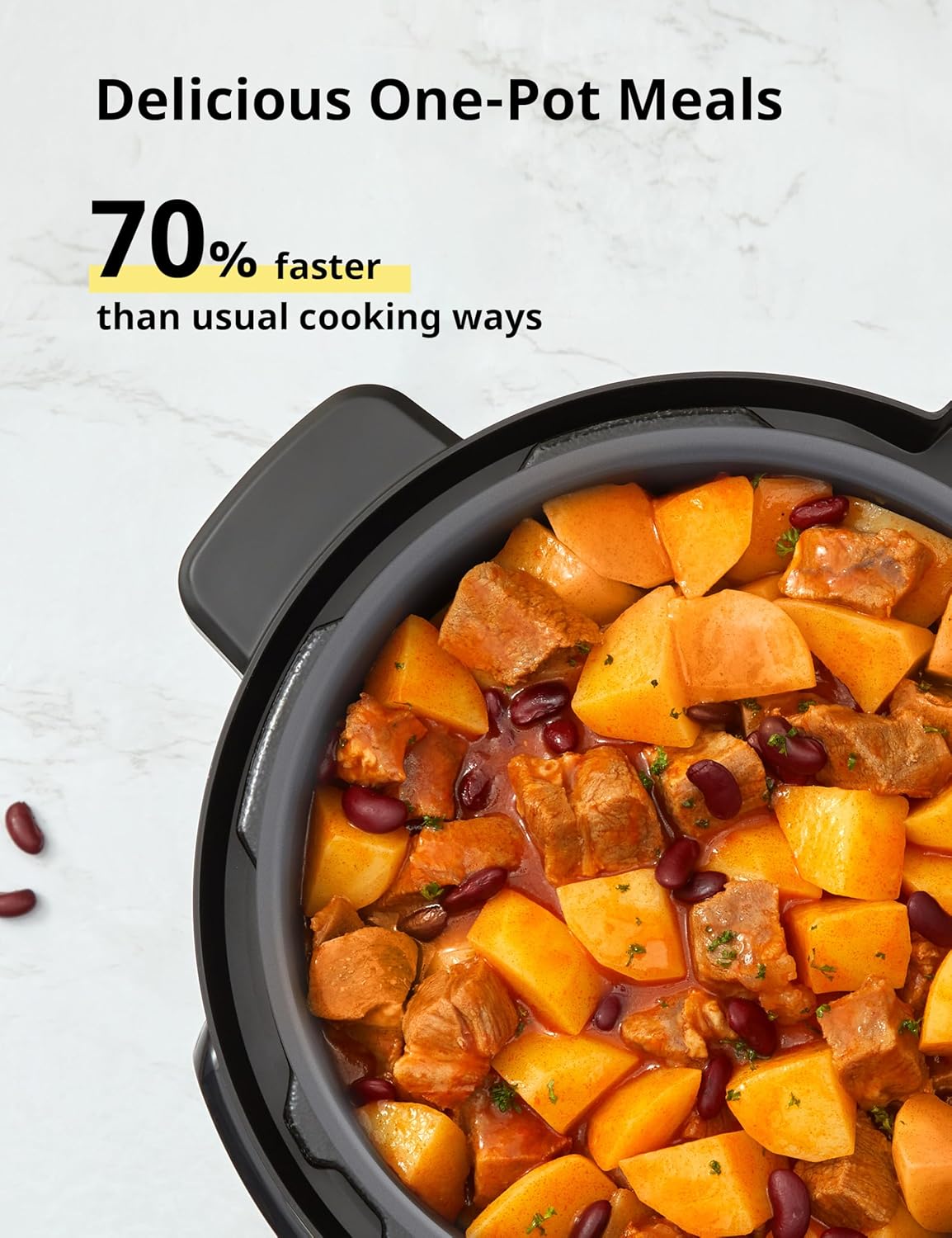 Comfort kitchen’ Pressure Cooker 6 Quart with 13 Cooking Functions, Olla de Presion Non-Stick Pot Yogurt Maker Rice Cooker Slow Cooker Sauté Steamer, Healthy Ceramic Inner Pot