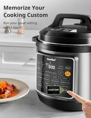 Comfort kitchen’ Pressure Cooker 6 Quart with 13 Cooking Functions, Olla de Presion Non-Stick Pot Yogurt Maker Rice Cooker Slow Cooker Sauté Steamer, Healthy Ceramic Inner Pot